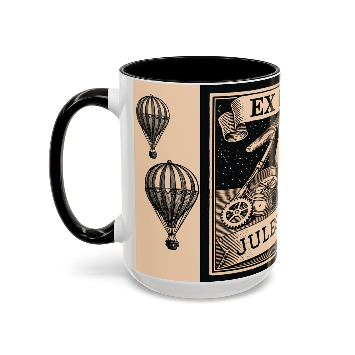Jules Verne Ex Libris Vintage Science Fiction Coffee Mug (11oz & 15oz)