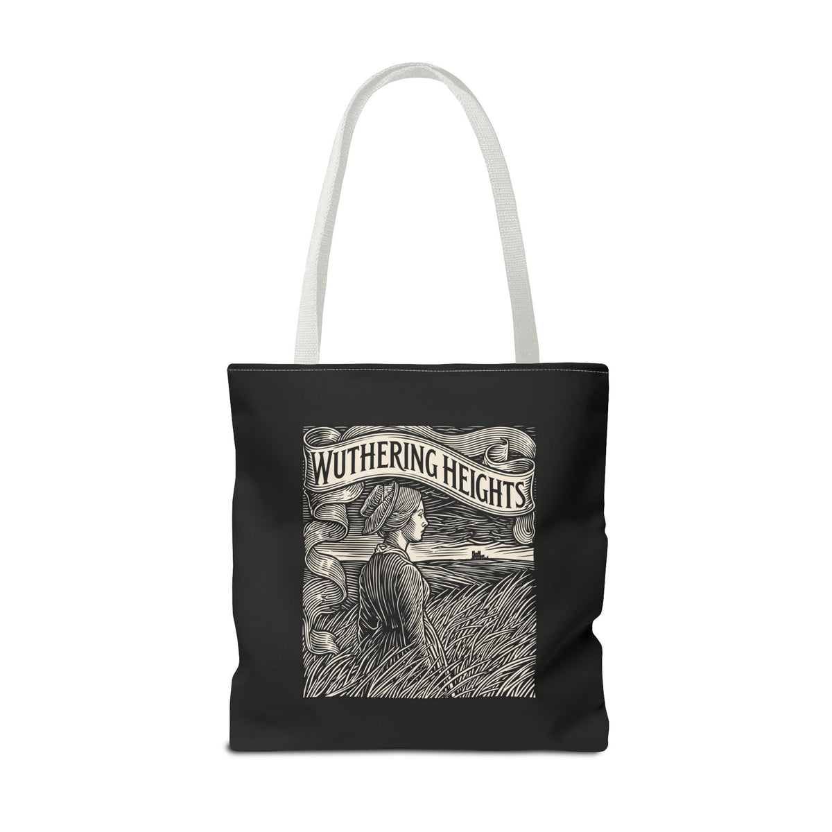 Wuthering Heights Illustrated Tote Bag — Gothic Novel Literary Canvas Tote