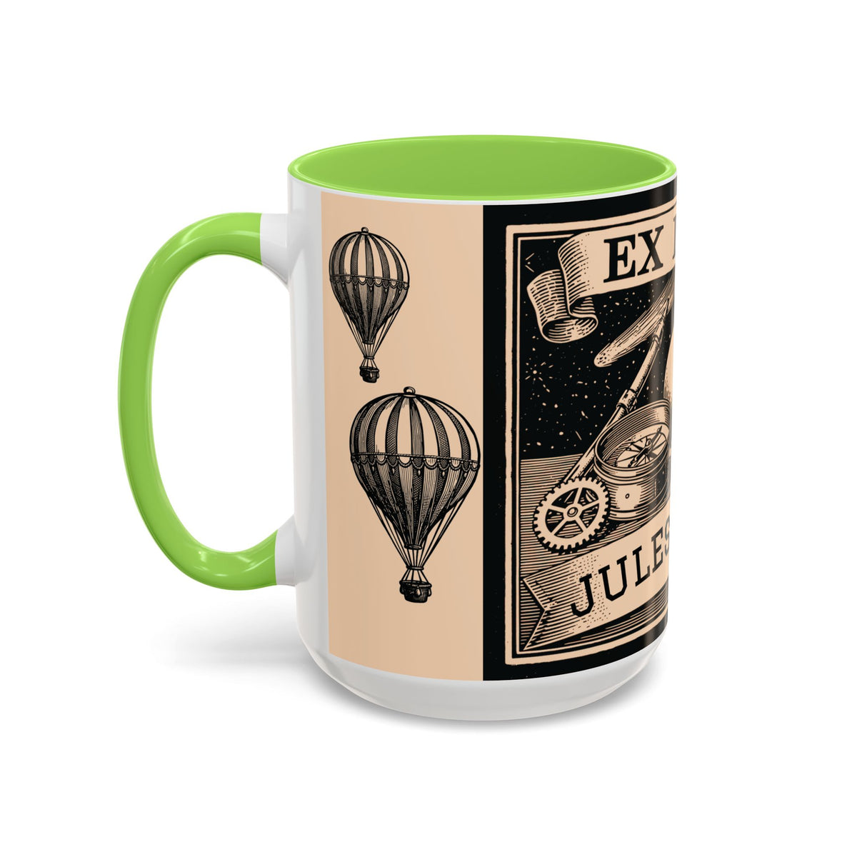 Jules Verne Ex Libris Vintage Science Fiction Coffee Mug (11oz & 15oz)