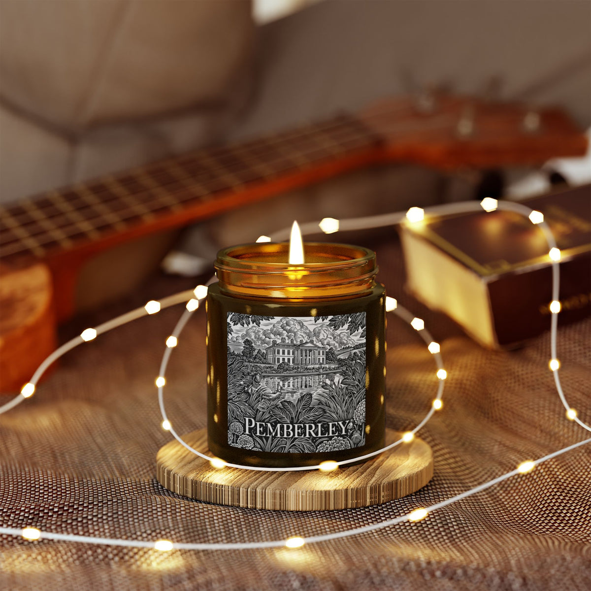 Pemberley Illustration Candle | Soy Wax Candle, 4oz & 9oz