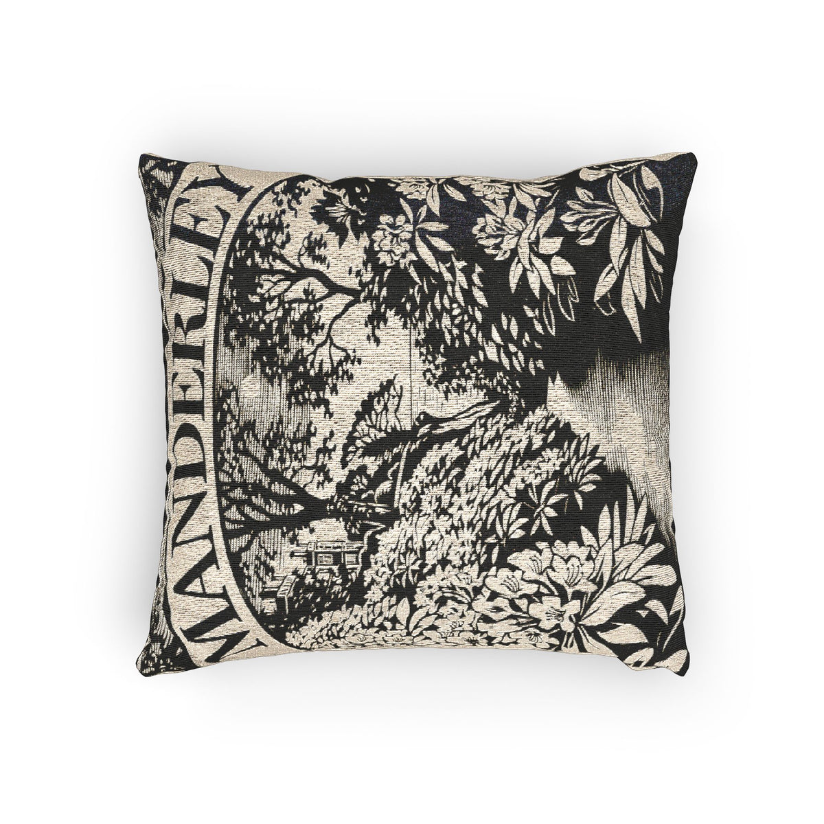 Manderley Estate-Cliffside Path-Woven Pillow | Rebecca Literary Tapestry Throw Gothic Manor