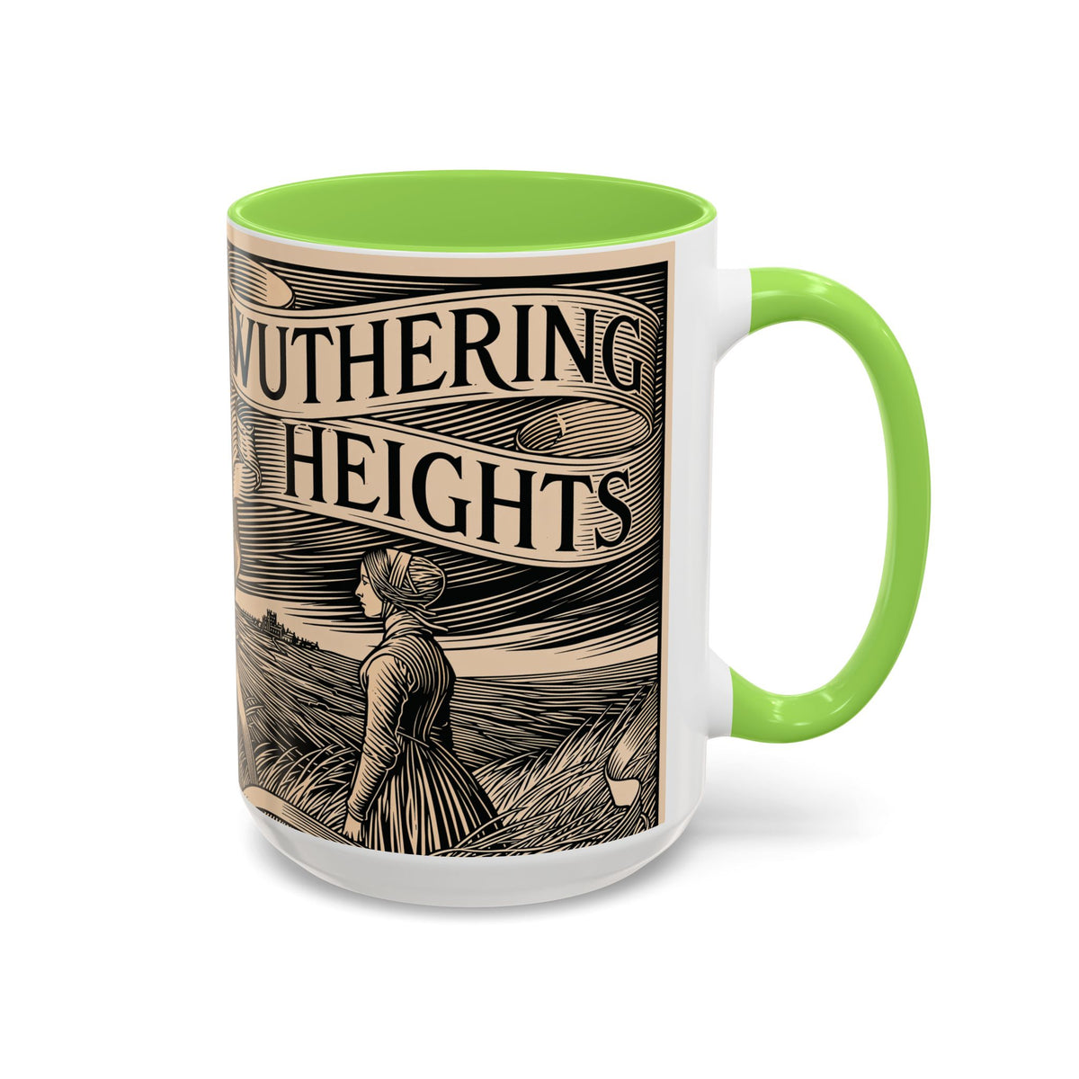 Wuthering Heights Literary Ceramic Mug — Classic Book Cover Coffee Cup (11oz/15oz)