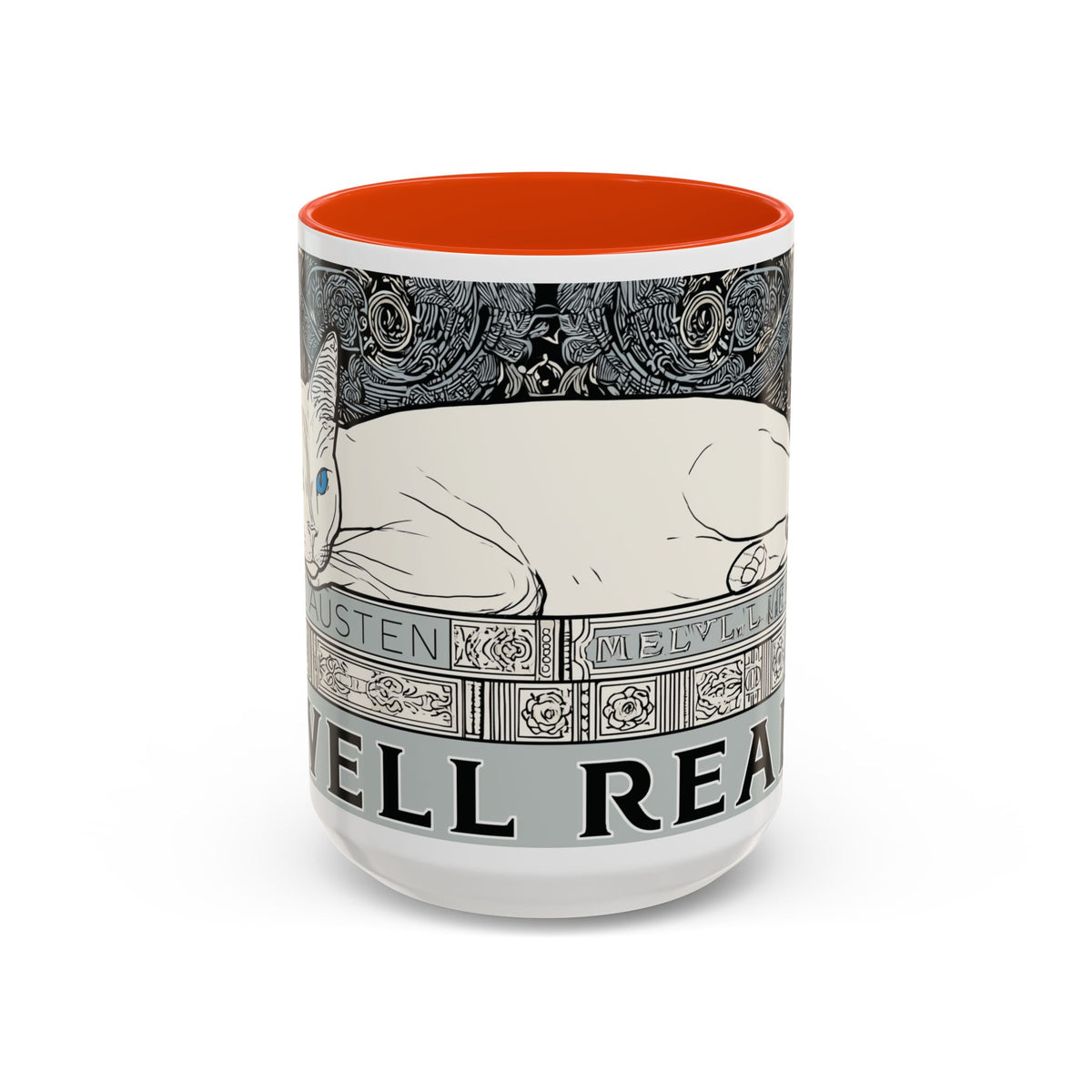 Well Read Siamese Cat Mug | Color Accent Ceramic Mug