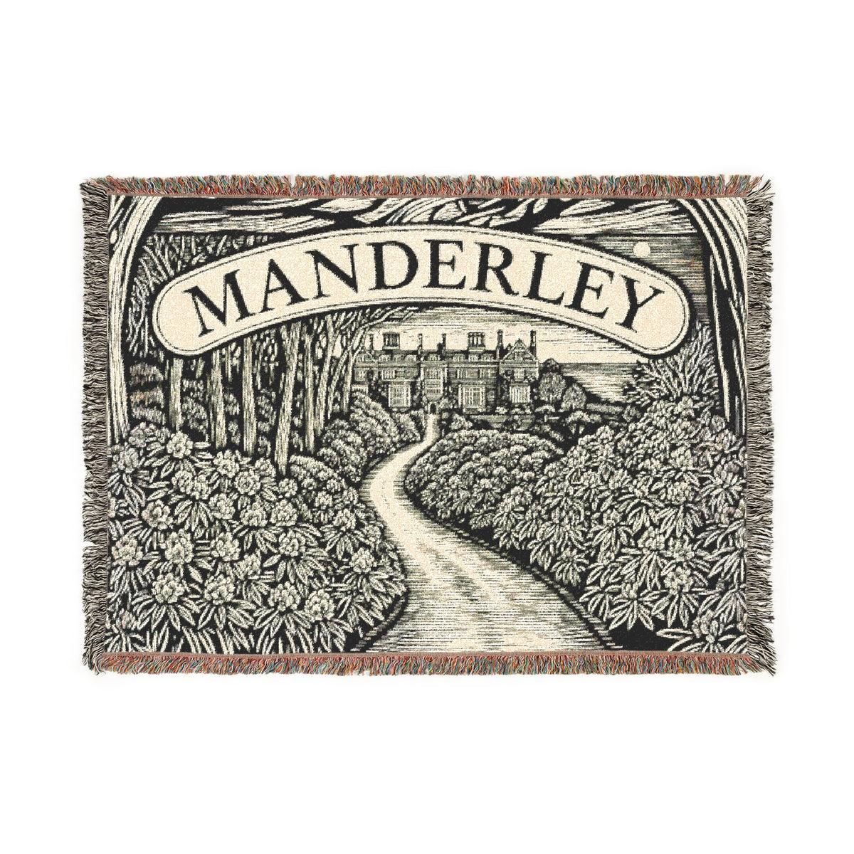 Manderley Estate Landscape Woven Blanket | Gothic Novel Inspired Tapestry