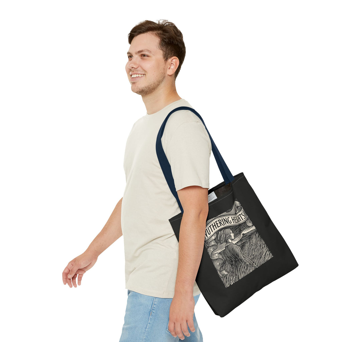 Wuthering Heights Illustrated Tote Bag — Gothic Novel Literary Canvas Tote