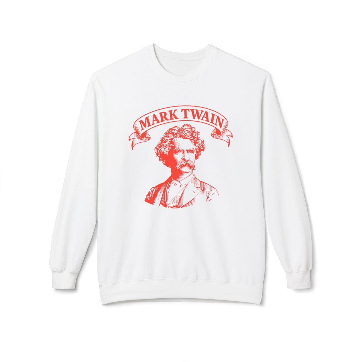 Mark Twain Crewneck Sweatshirt — "Good Friends, Good Books..." Literary Quote Pullover