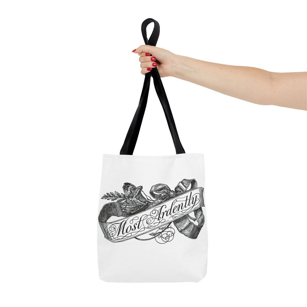 Regency Ribbon Banner Tote — Most Ardently