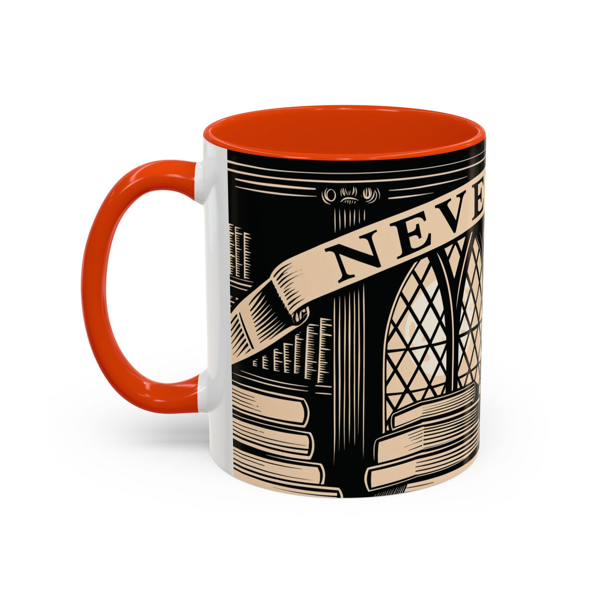 x Nevermore Raven woodcut illustration Mug | Edgar Allan Poe inspired
