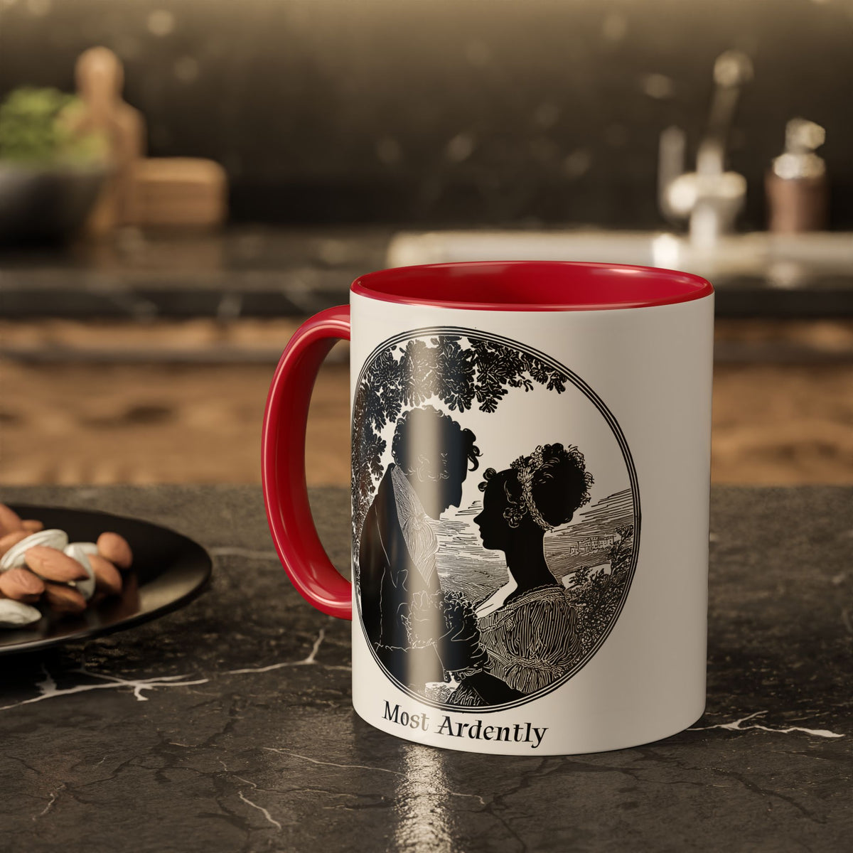 Regency Silhouette 'Most Ardently' Mug, Ceramic Coffee Mug | 11oz or 15oz