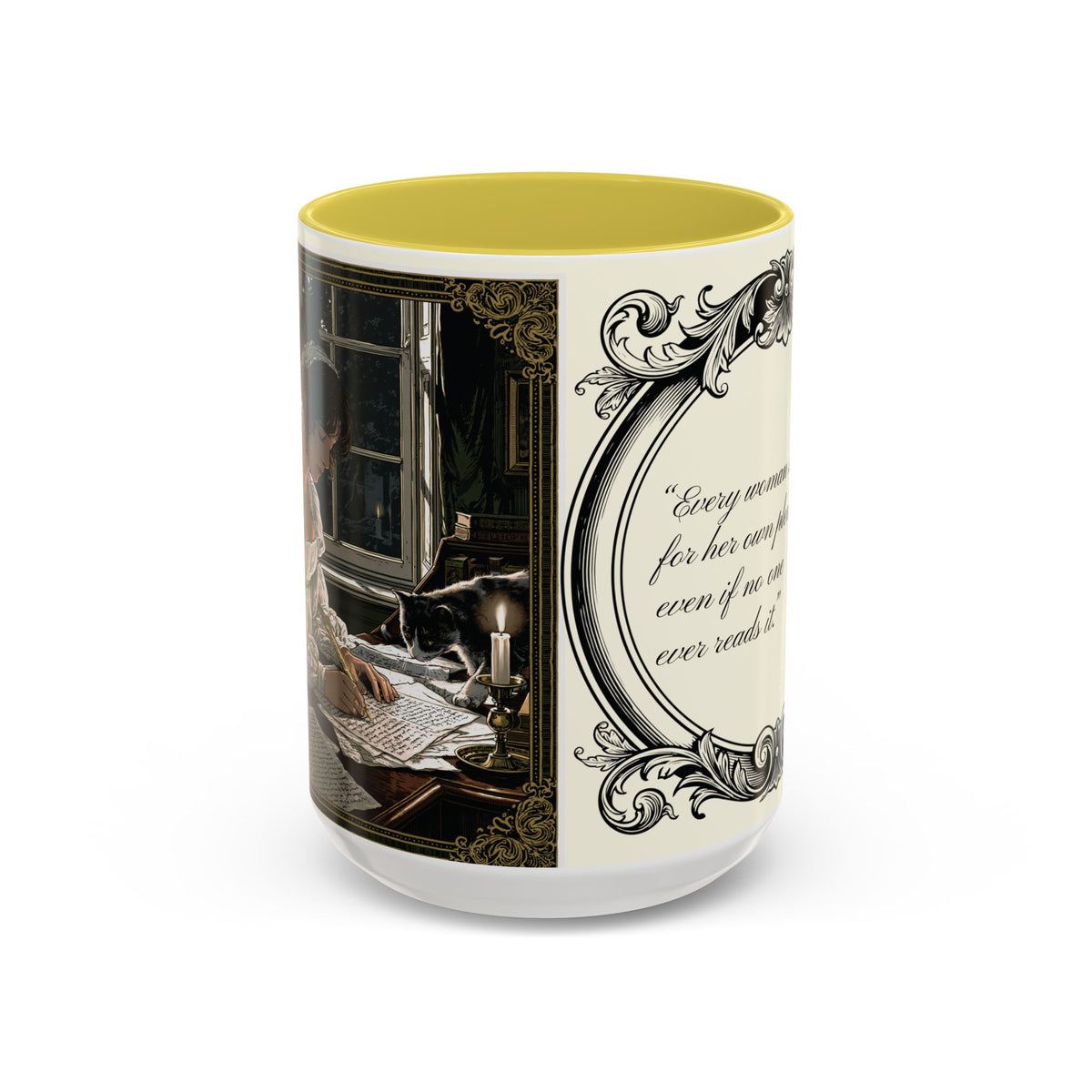 Jane Austen Quote Mug — “Every woman should write...” (11oz & 15oz)