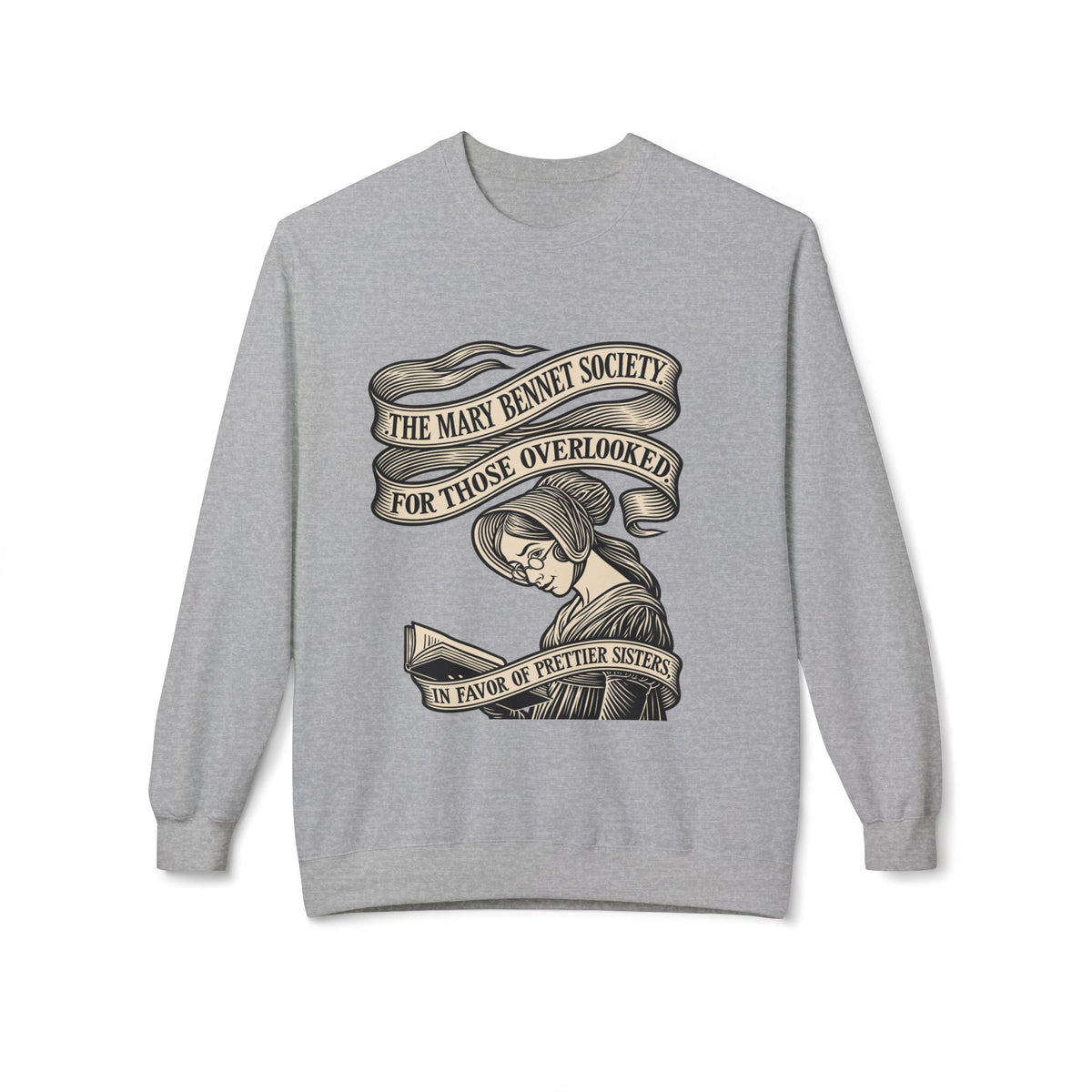Crewneck Sweatshirt — “The Mary Bennet Society for Those Overlooked” Literary Pride Pullover
