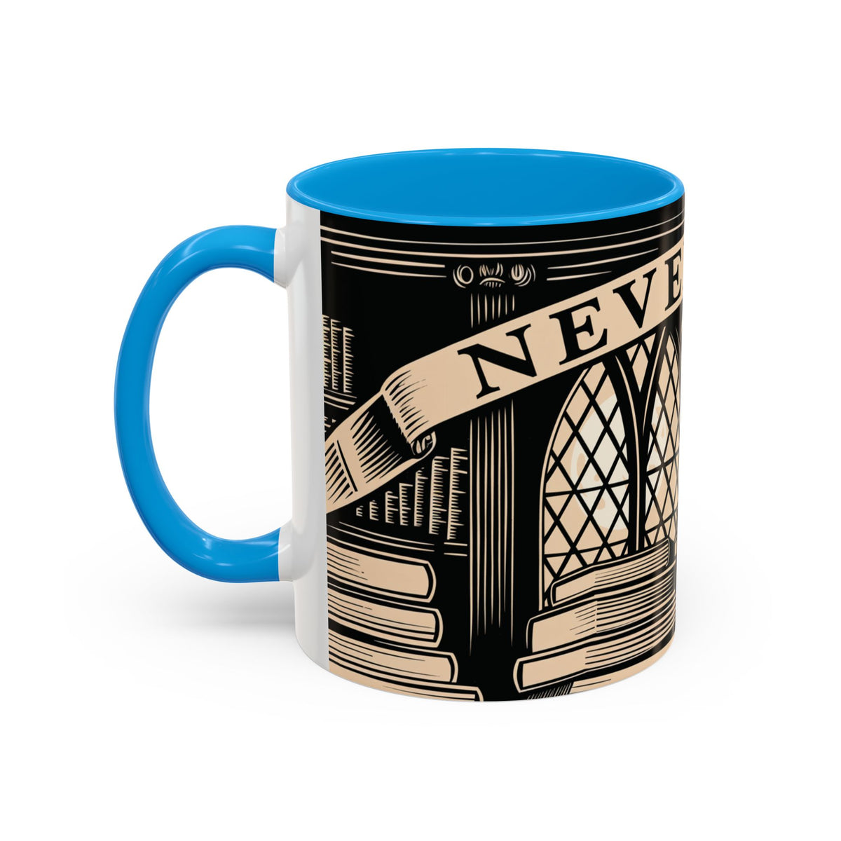 x Nevermore Raven woodcut illustration Mug | Edgar Allan Poe inspired