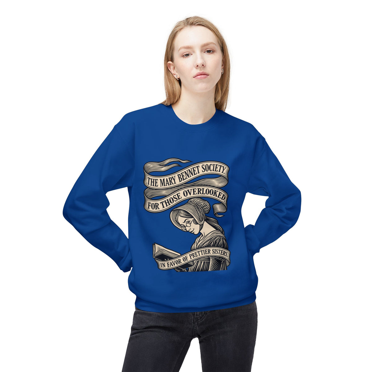 Crewneck Sweatshirt — “The Mary Bennet Society for Those Overlooked” Literary Pride Pullover