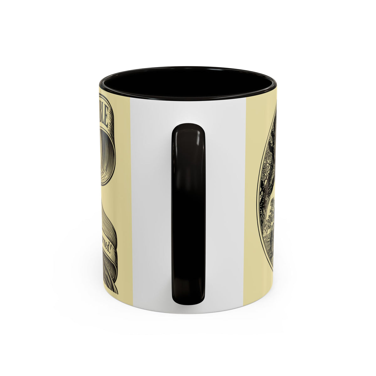 Vintage 'Barely Tolerable' Illustration Coffee Mug (11oz/15oz)