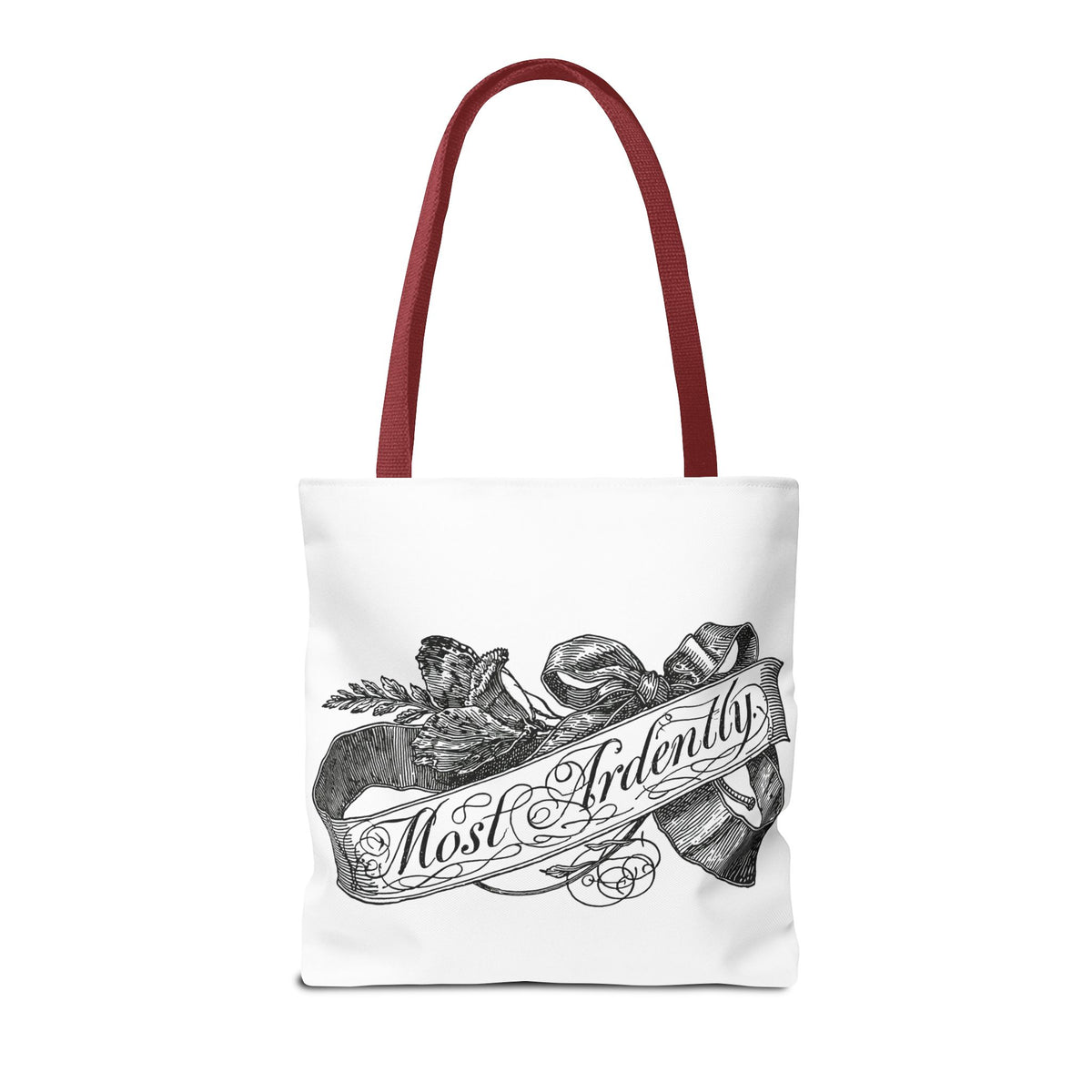Regency Ribbon Banner Tote — Most Ardently