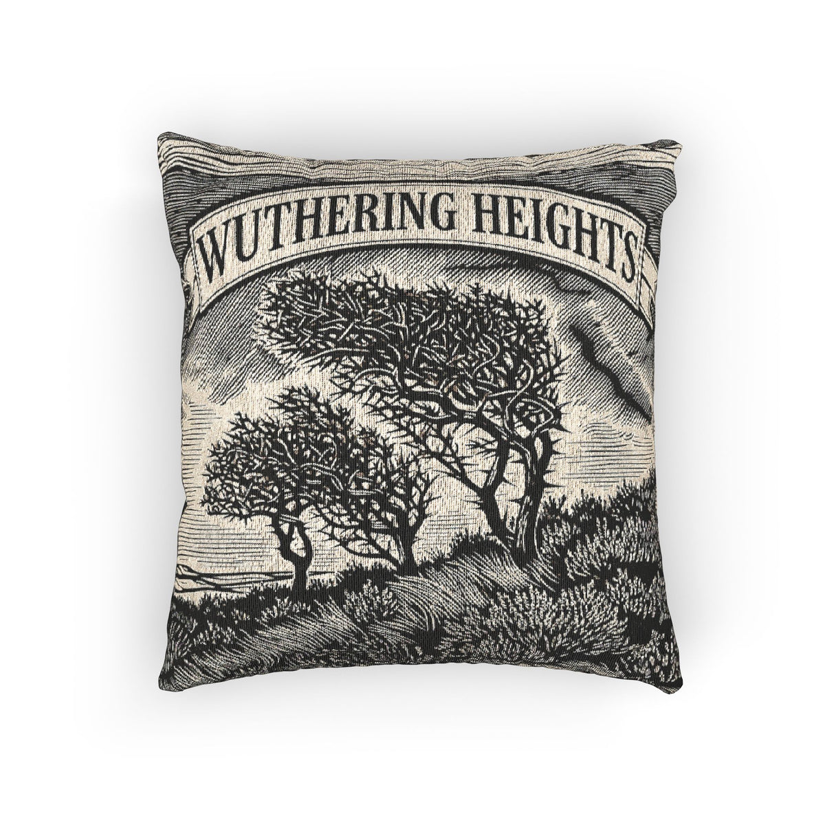 x Wuthering Heights Woven Pillow | Emily Brontë Literary Tapestry Pillow