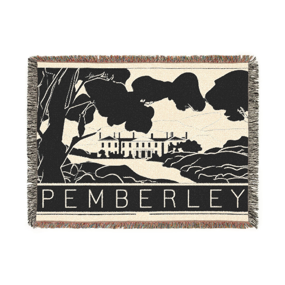 x Pemberley Estate Modernist Woven Blanket | Literary Home Decor - Jane Austen