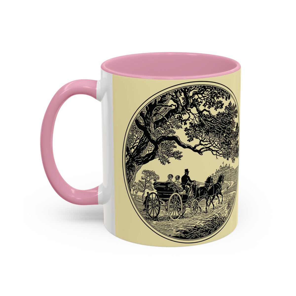 Vintage 'Barely Tolerable' Illustration Coffee Mug (11oz/15oz)