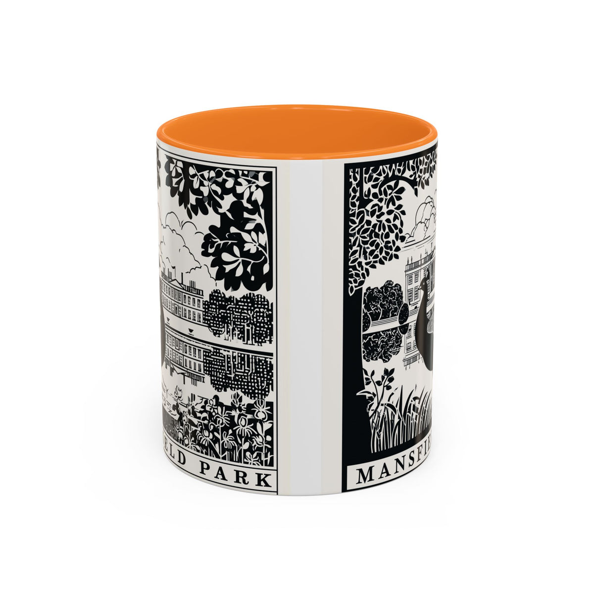 Mansfield Park Peacock Illustration Mug | Vintage Etching Wraparound