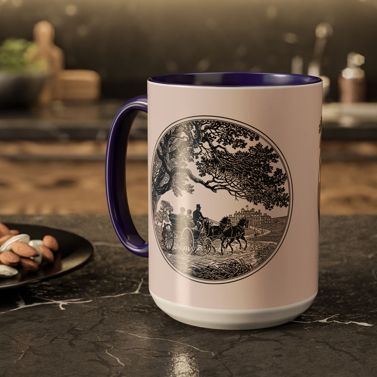 Romantic Vintage Silhouette Mug — "Most Ardently" Tea Coffee Cup (11oz/15oz)