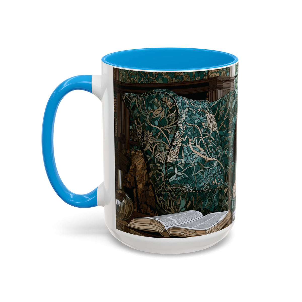Cozy Reading Nook Cat Mug | Ceramic Coffee Cup 11oz 15oz