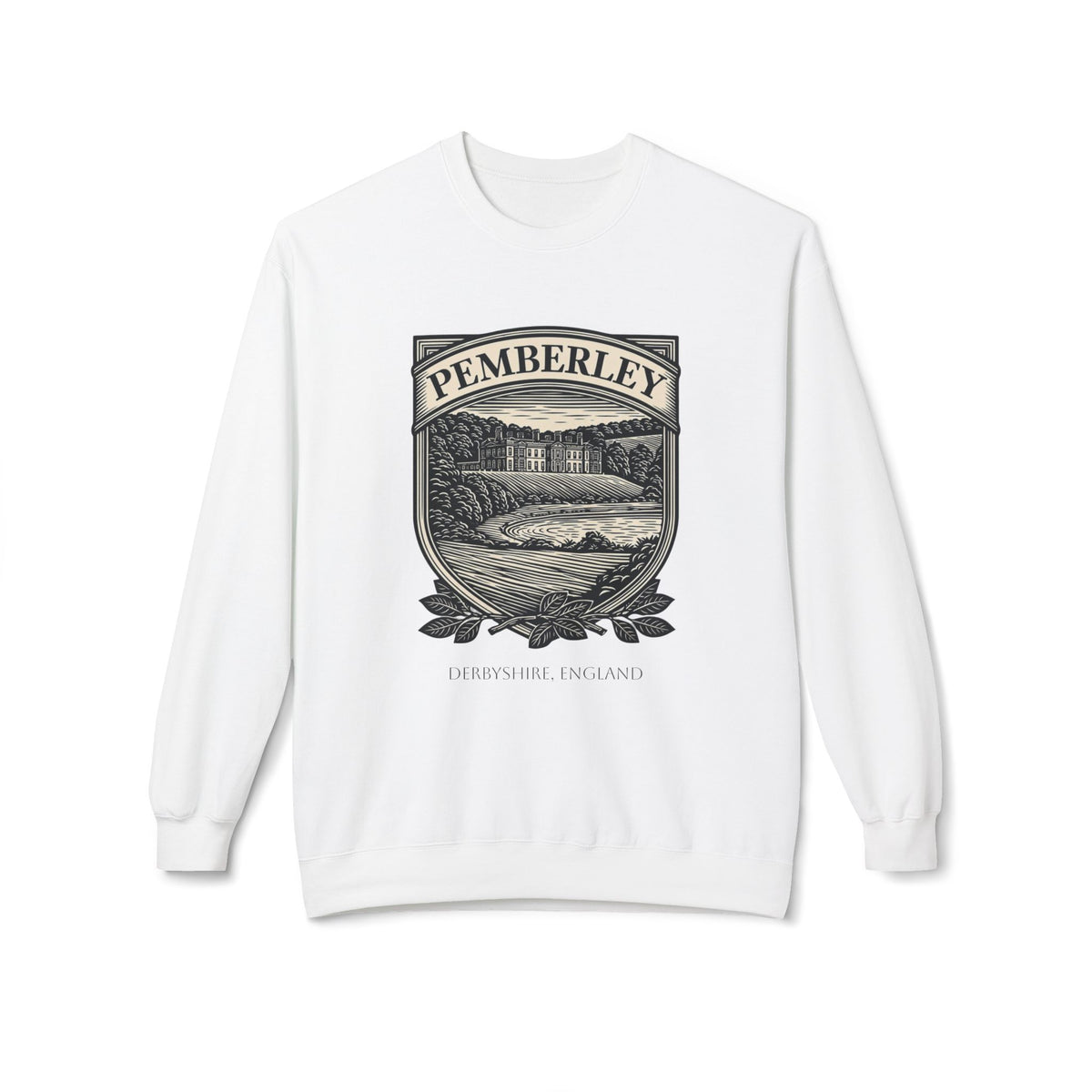 Pemberley Estate Crewneck Sweatshirt — Jane Austen Cozy Literary Pullover
