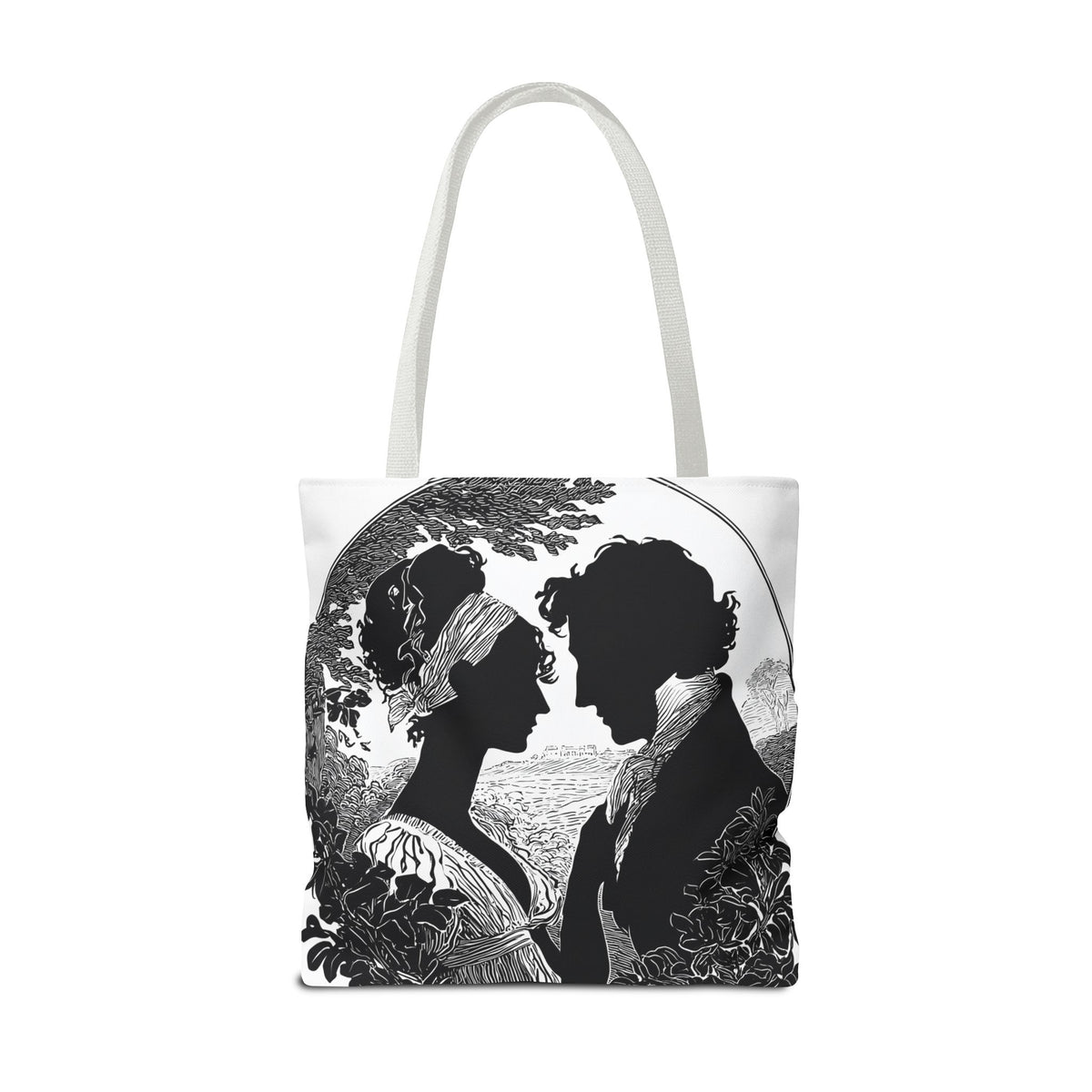 Silhouette Romance Tote Bag — Vintage Regency Couple