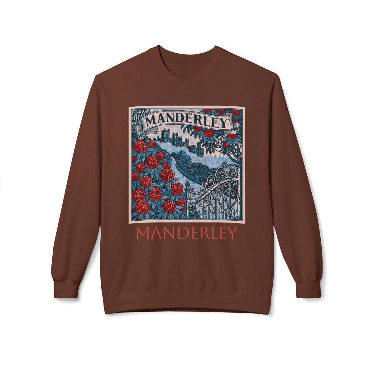 Manderley Vintage Graphic Sweatshirt — Gothic Rose Estate Crewneck