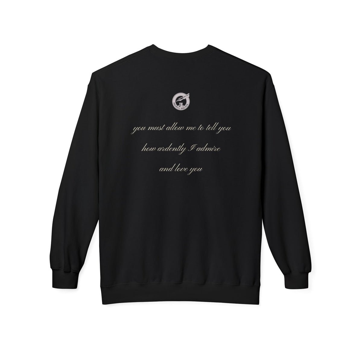 Sepia Toned Pride & Prejudice Crewneck Sweatshirt — Vintage Romance Literary Pullover