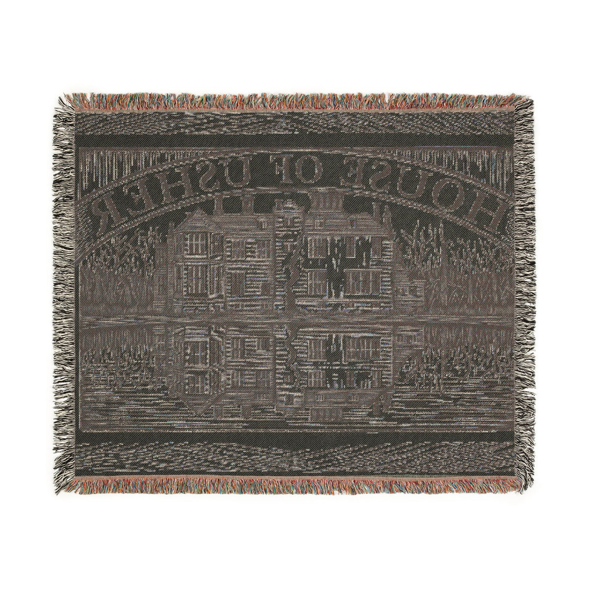 The House of Usher — Woven Blanket | Edgar Allan Poe Gothic Throw