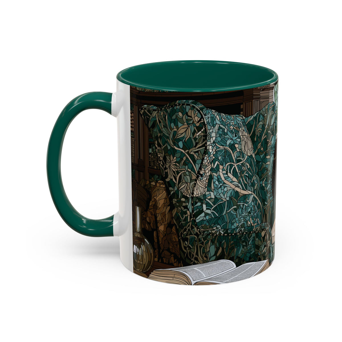 Cozy Reading Nook Cat Mug | Ceramic Coffee Cup 11oz 15oz