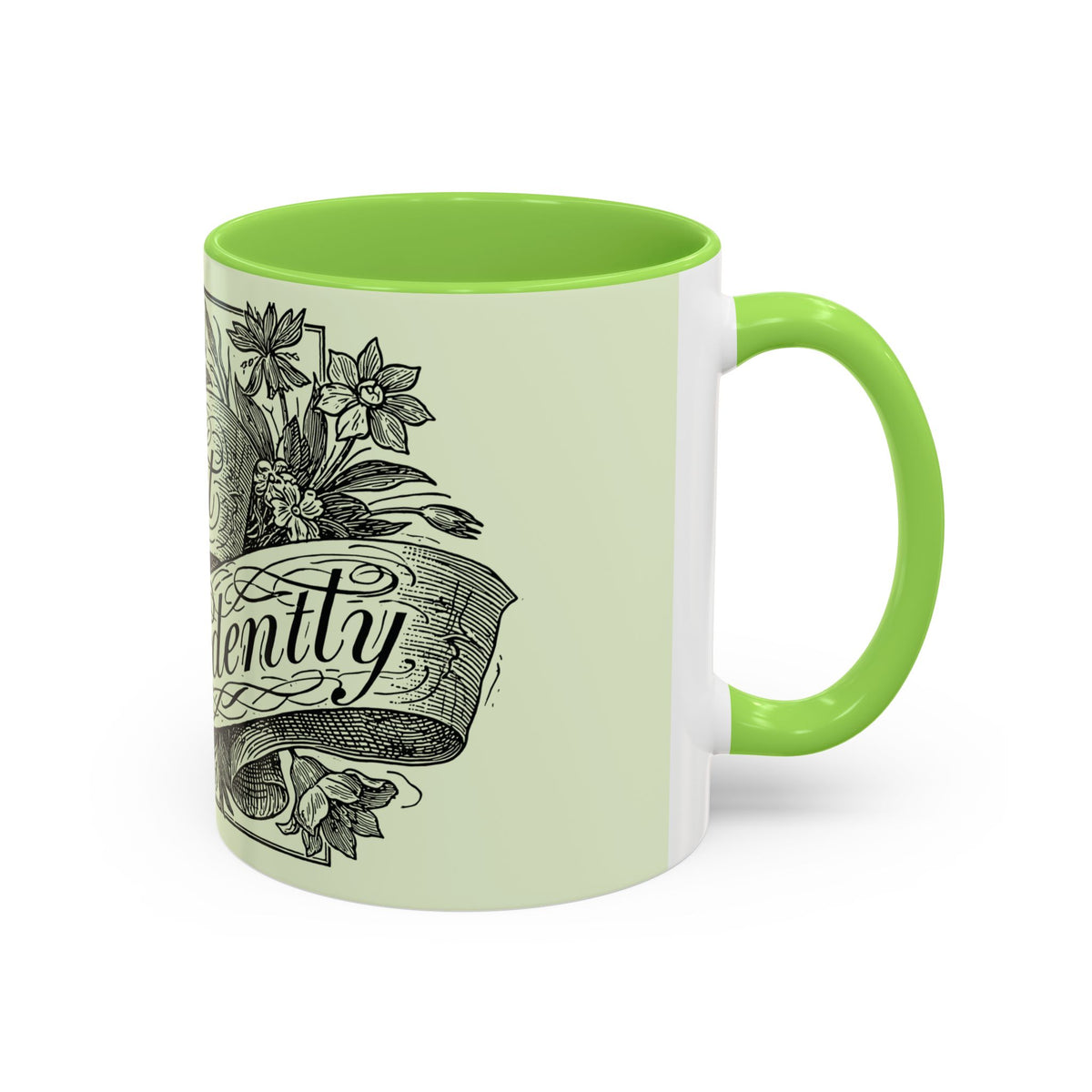 Most Ardently script banner floral Mug | Pink 11 or 15 oz.