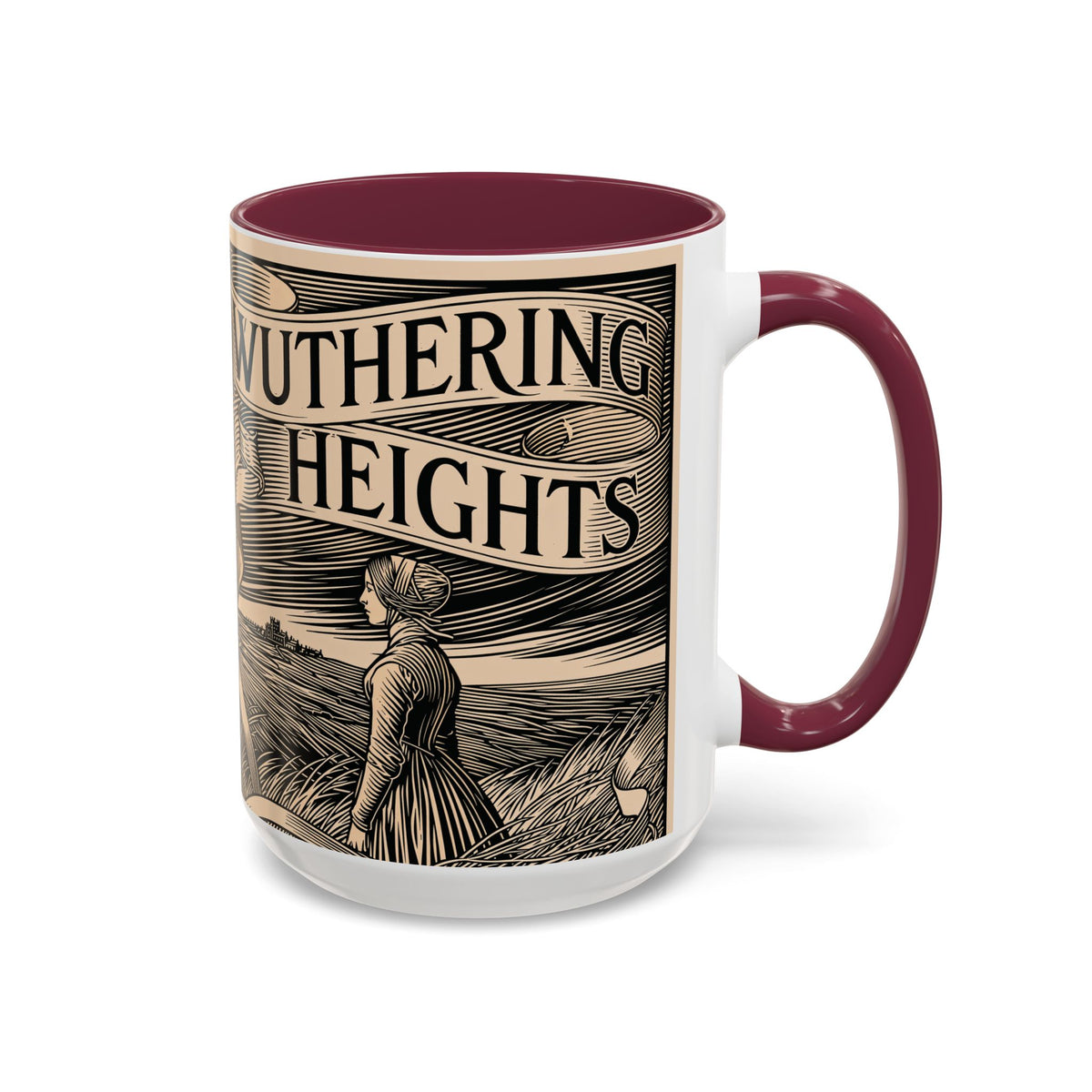 Wuthering Heights Literary Ceramic Mug — Classic Book Cover Coffee Cup (11oz/15oz)