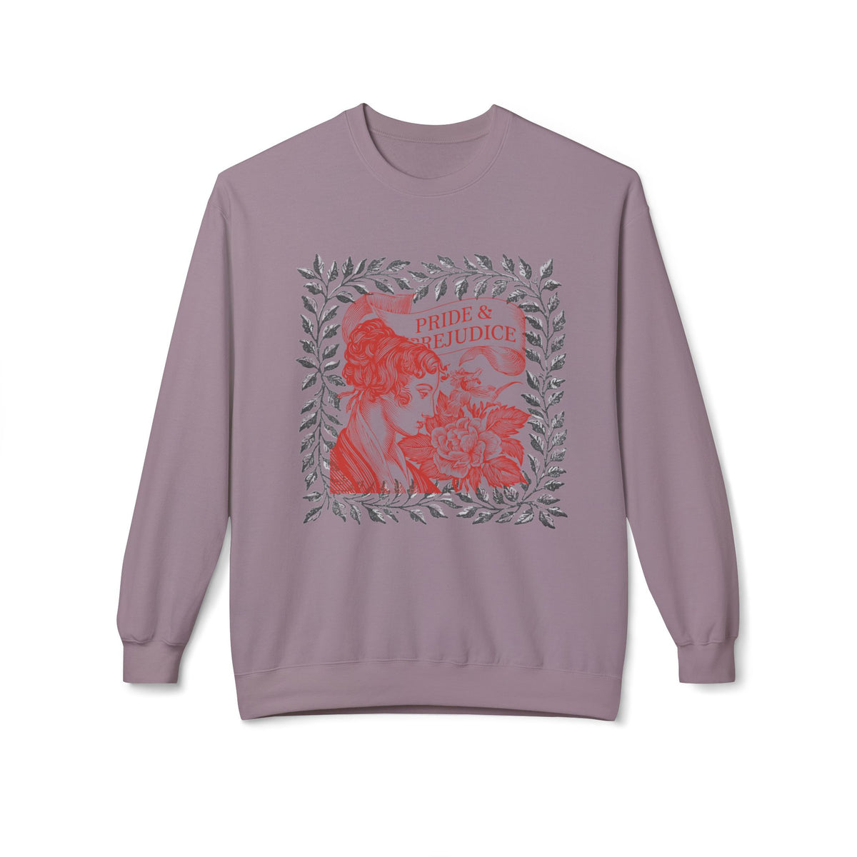 Pride & Prejudice Illustration Sweatshirt — Jane Austen Booklover Crewneck (Derbyshire Coordinates)