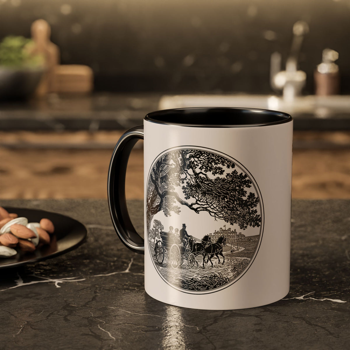Romantic Vintage Silhouette Mug — "Most Ardently" Tea Coffee Cup (11oz/15oz)
