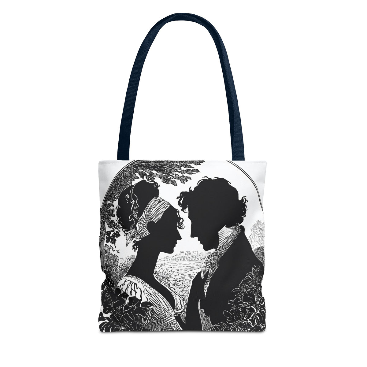 Silhouette Romance Tote Bag — Vintage Regency Couple