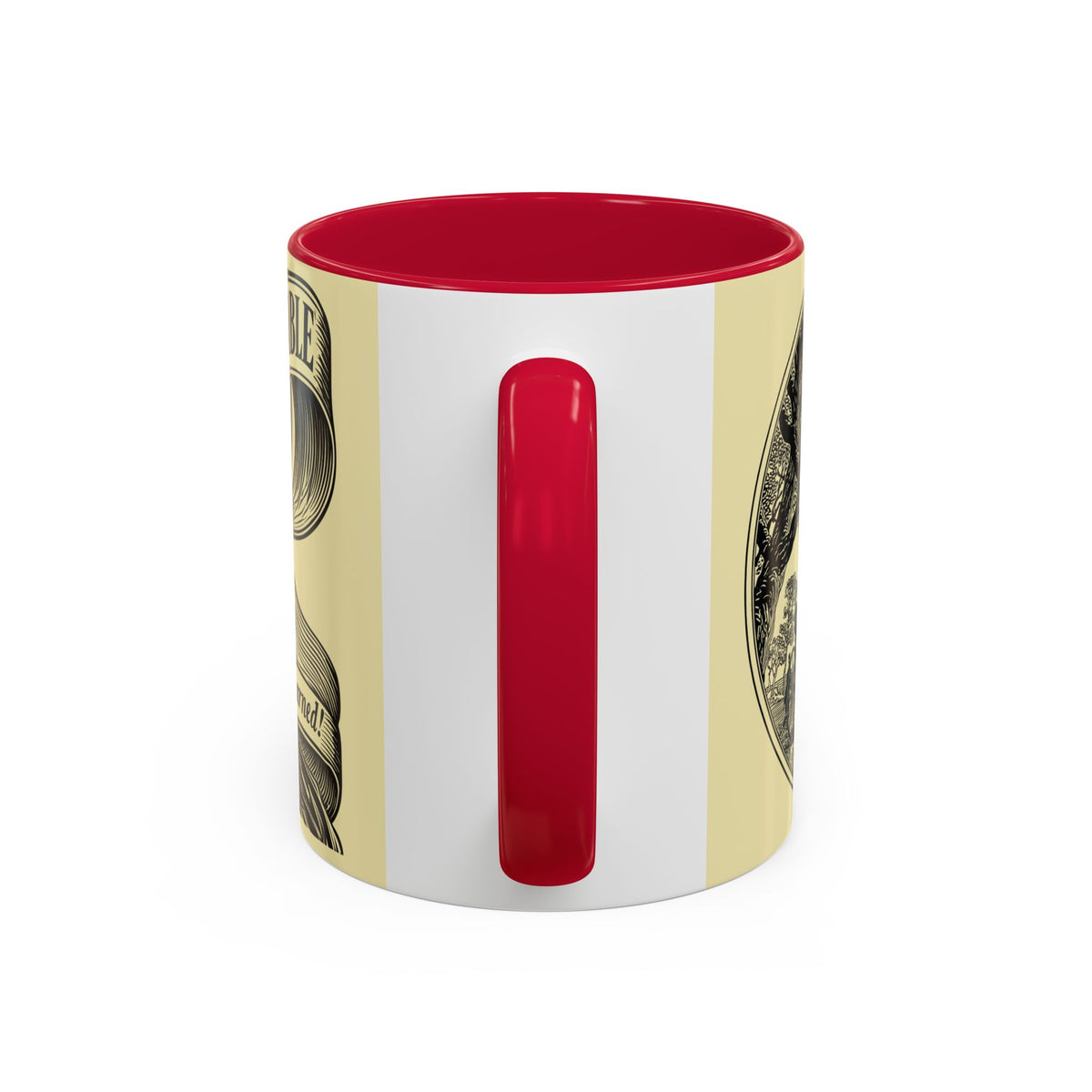 Vintage 'Barely Tolerable' Illustration Coffee Mug (11oz/15oz)