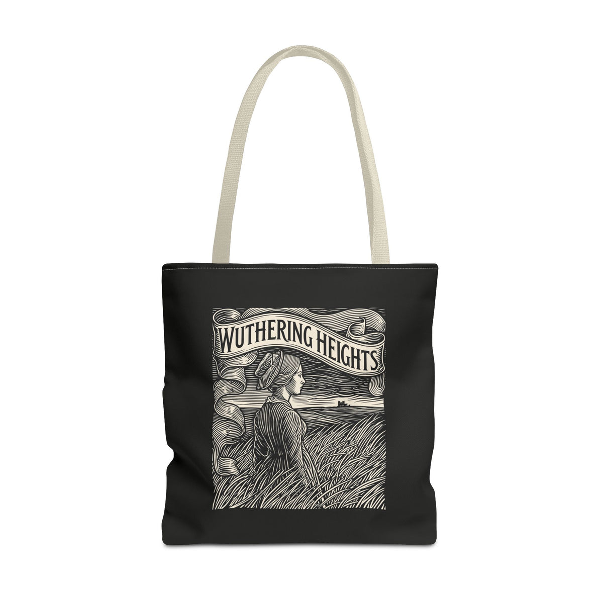 Wuthering Heights Illustrated Tote Bag — Gothic Novel Literary Canvas Tote