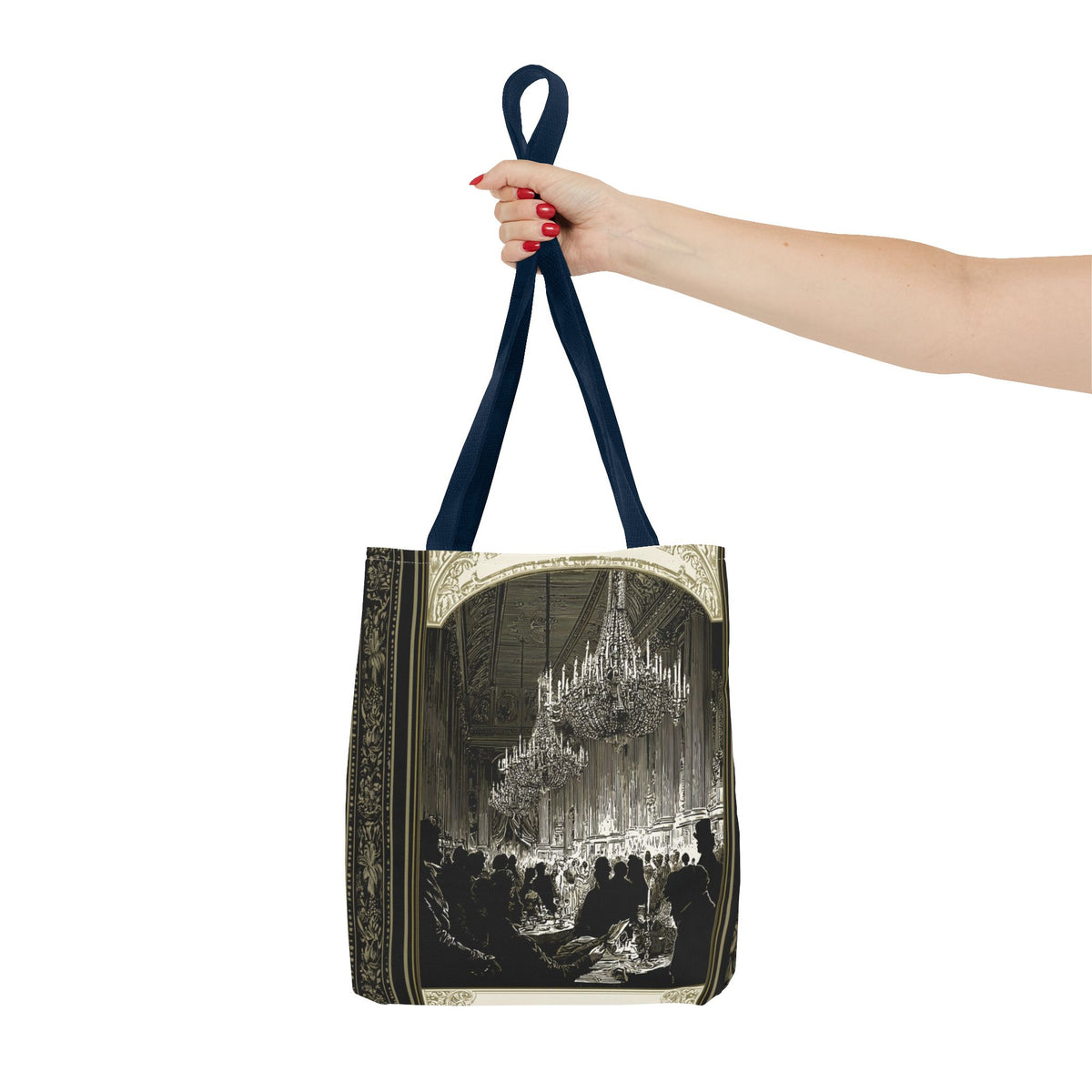 Regency Ballroom Chandelier Tote Bag | Vintage Ballroom Scene
