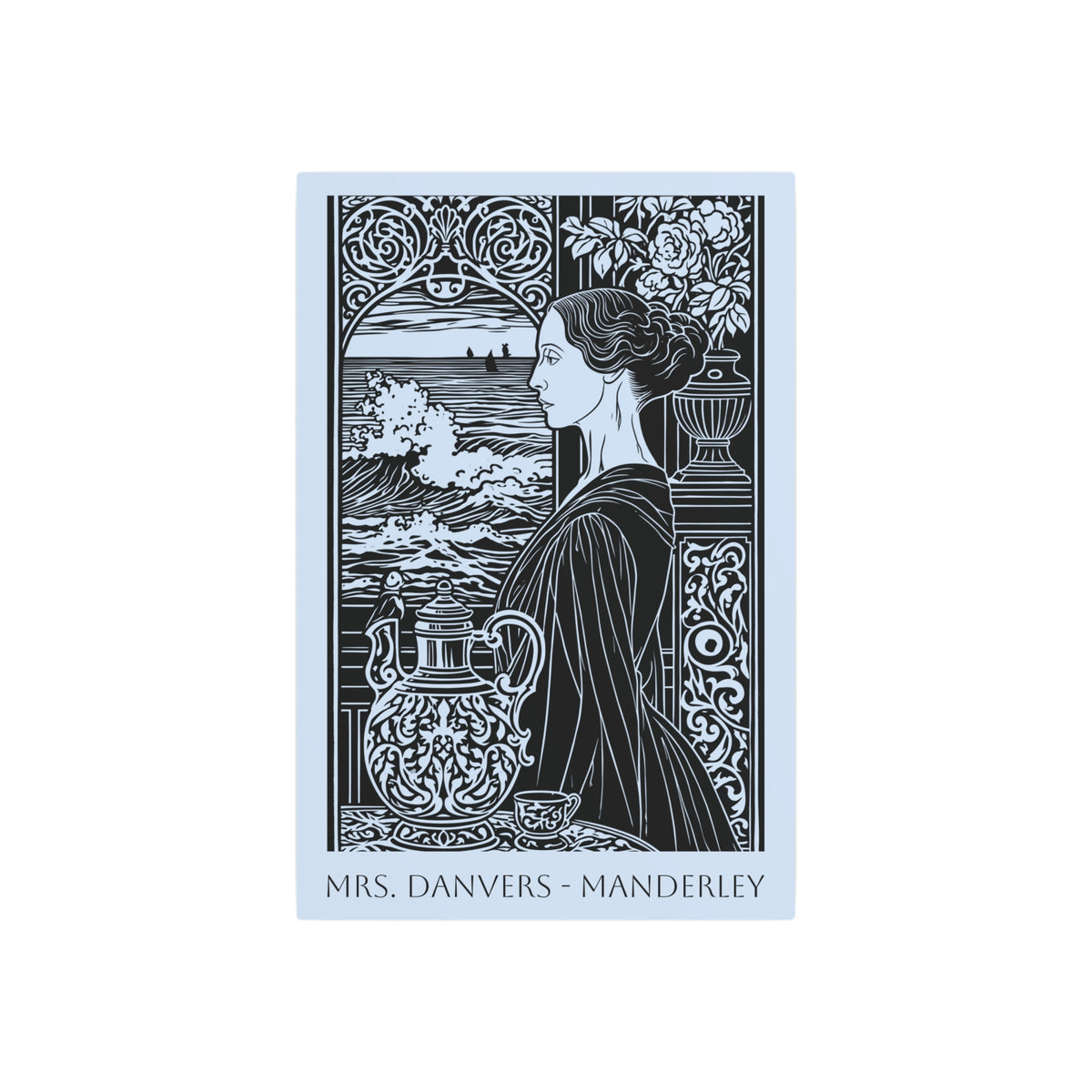 Mrs. Danvers Manderley Homage — Gothic Literary Wall Decor