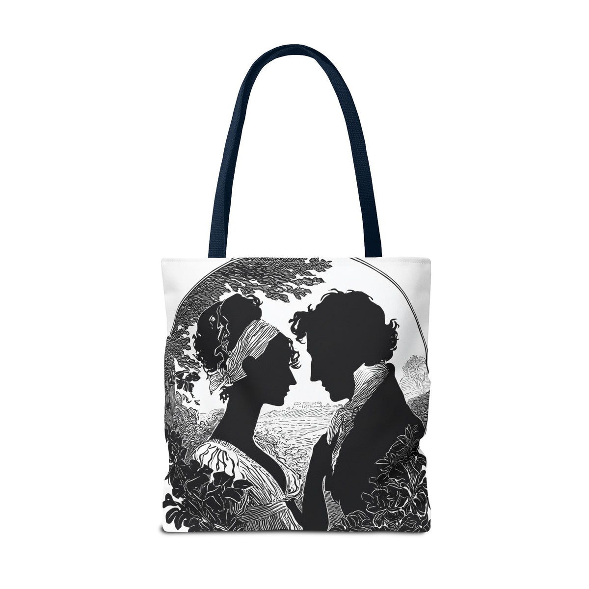 Silhouette Romance Tote Bag — Vintage Regency Couple