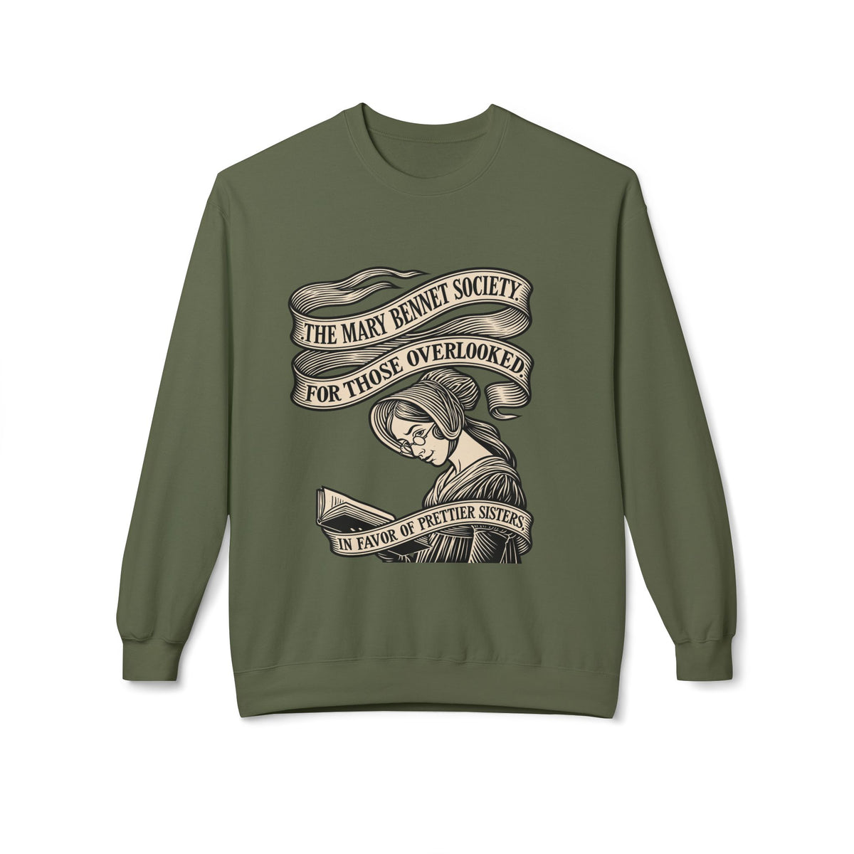 Crewneck Sweatshirt — “The Mary Bennet Society for Those Overlooked” Literary Pride Pullover