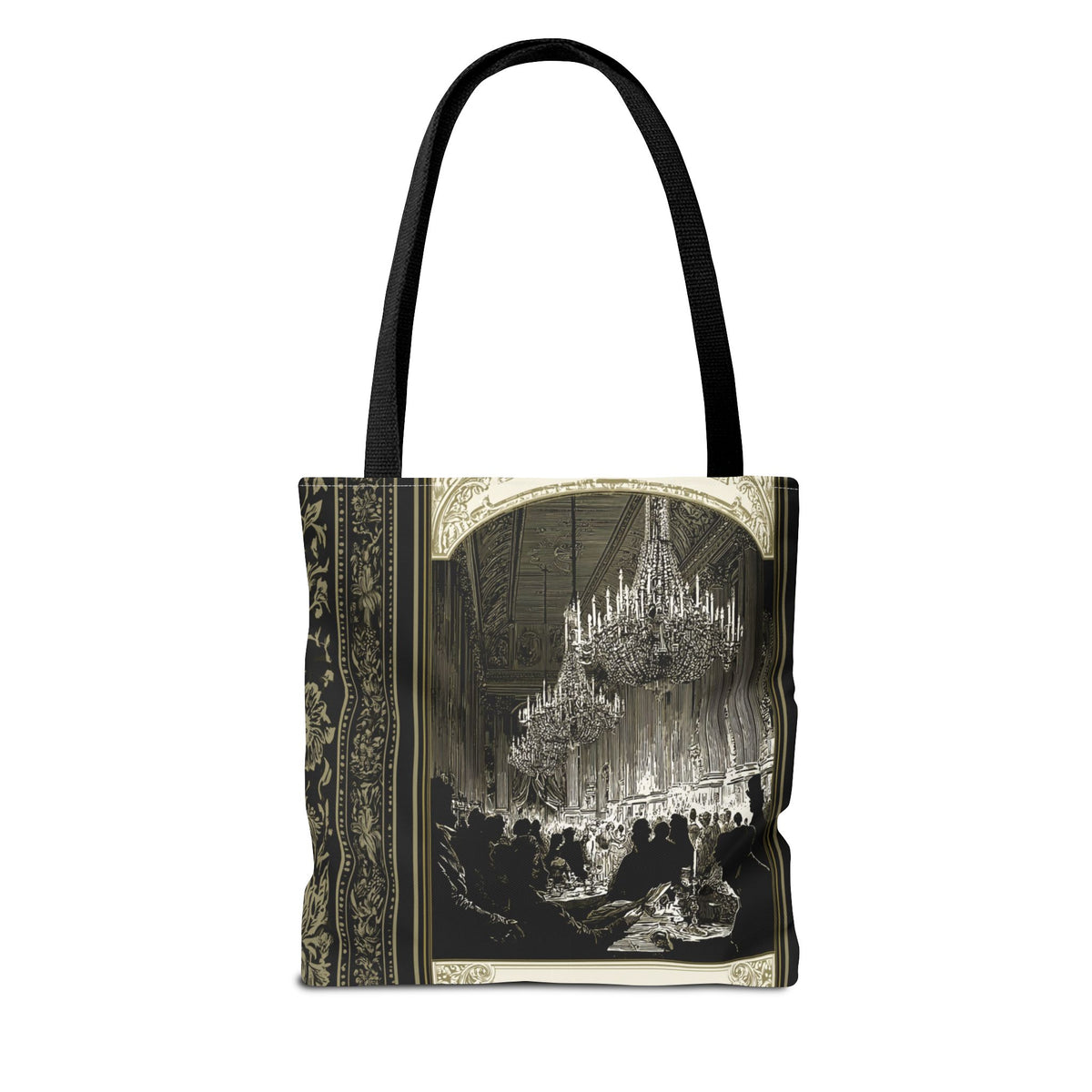 Regency Ballroom Chandelier Tote Bag | Vintage Ballroom Scene