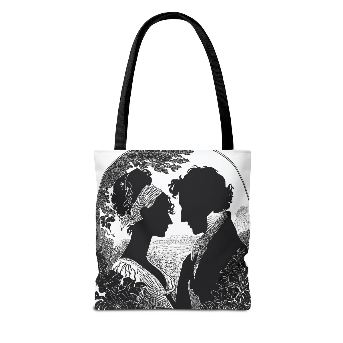 Silhouette Romance Tote Bag — Vintage Regency Couple