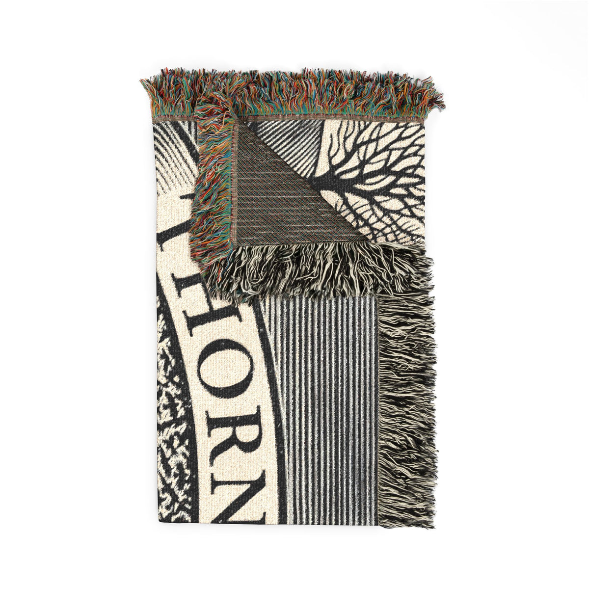 Thornfield Estate Woven Throw Blanket — Vintage Manor Tapestry Design