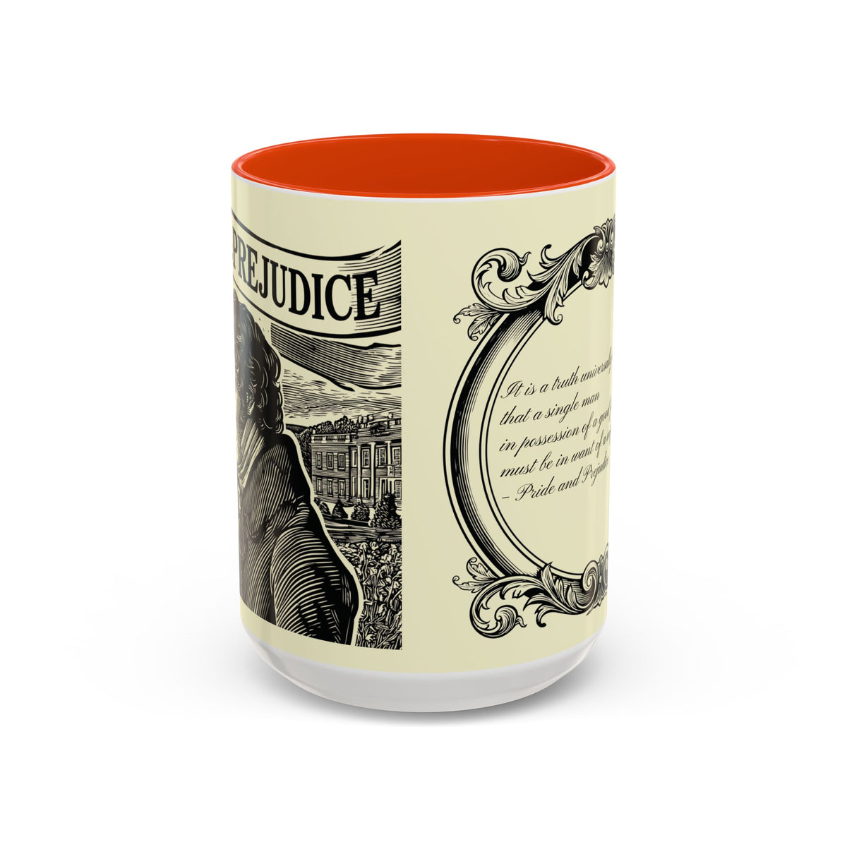 Pride and Prejudice Quote Mug — “Mr. Darcy at Pemberley” Vintage Jane Austen Coffee Cup (11oz/15oz)
