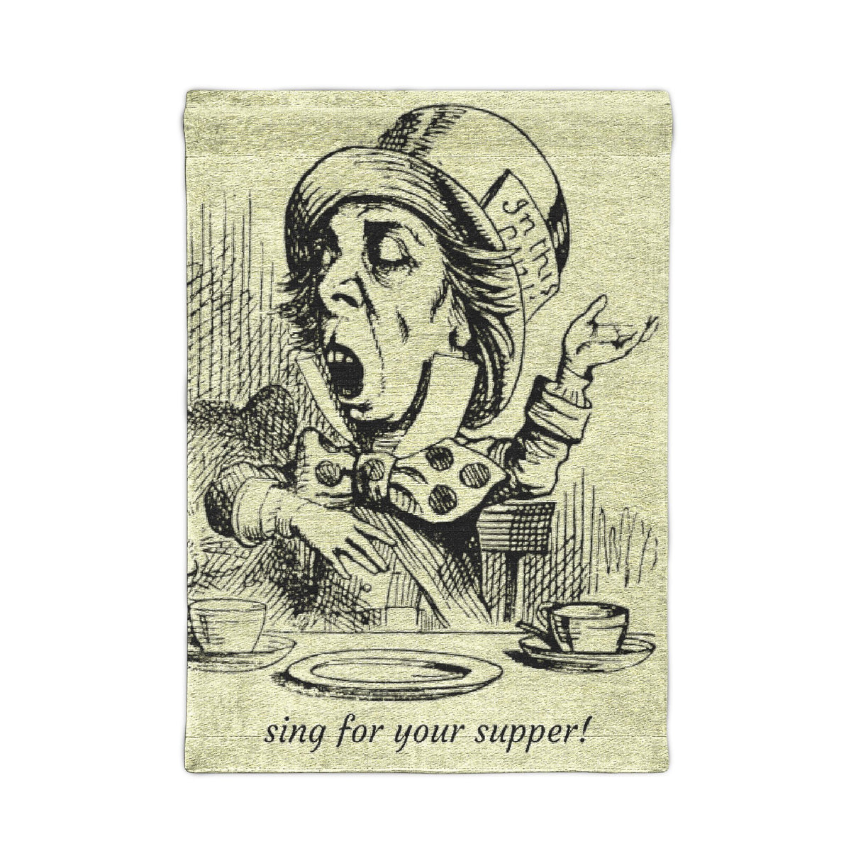 Mad Hatter Woven Wall Tapestry — ...sing for your supper