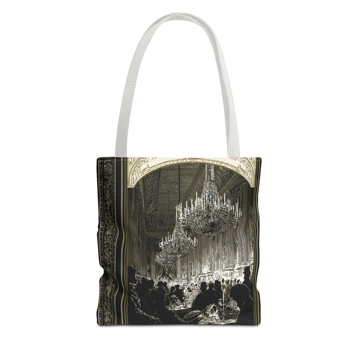 Regency Ballroom Chandelier Tote Bag | Vintage Ballroom Scene