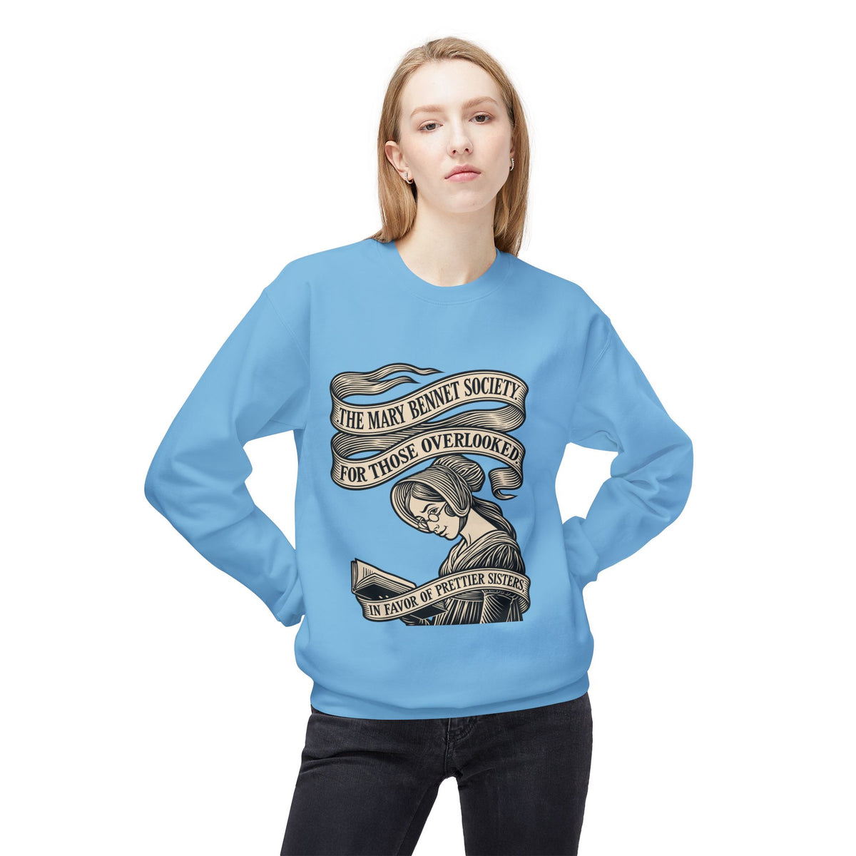 Crewneck Sweatshirt — “The Mary Bennet Society for Those Overlooked” Literary Pride Pullover