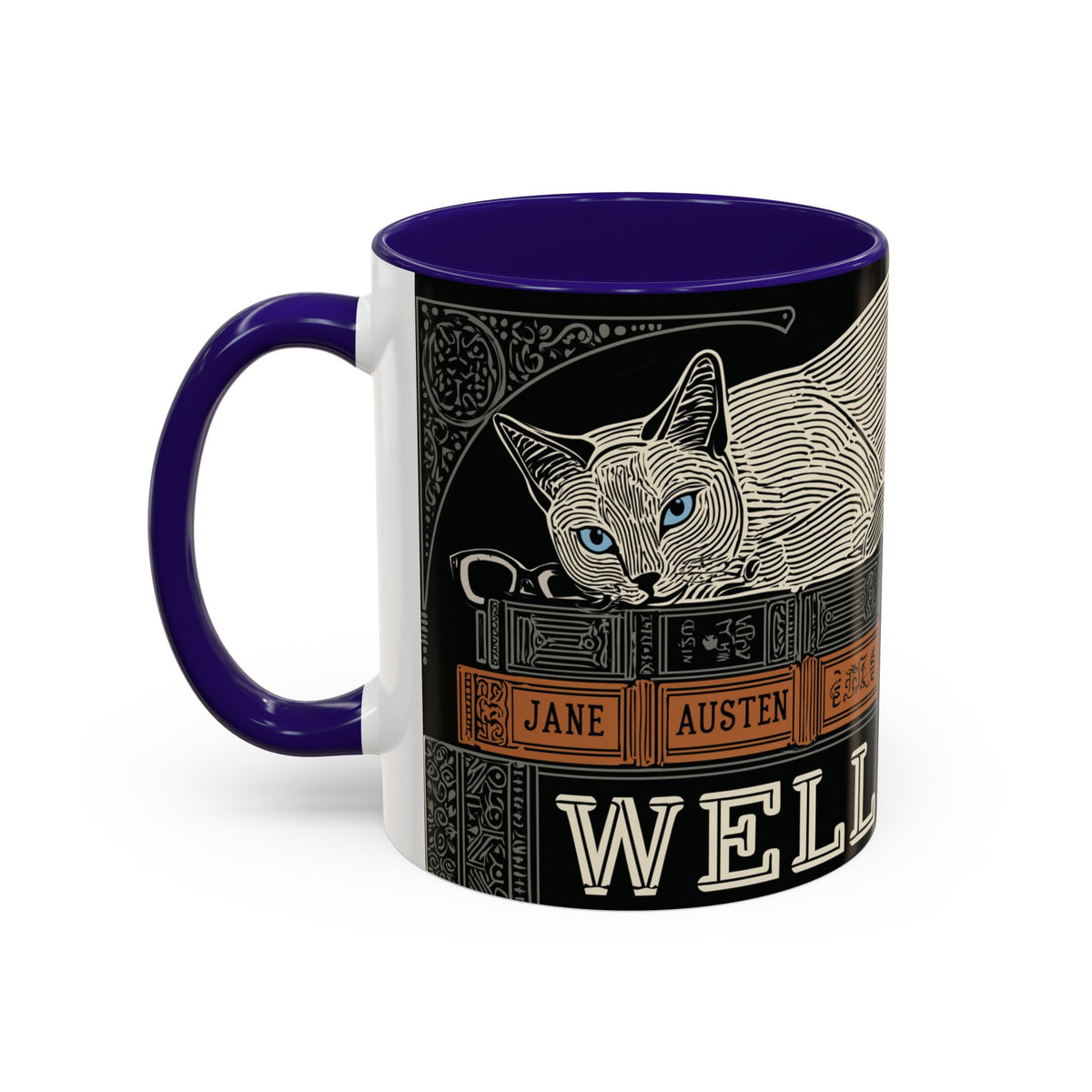 Bookstore Cat-Well Read Cat Mug | Literary Cat Stack Mug